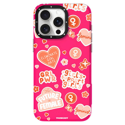 Apple iPhone 15 Plus Kılıf Bethany Green Tasarımlı Youngkit Sweet Language Kapak Gri