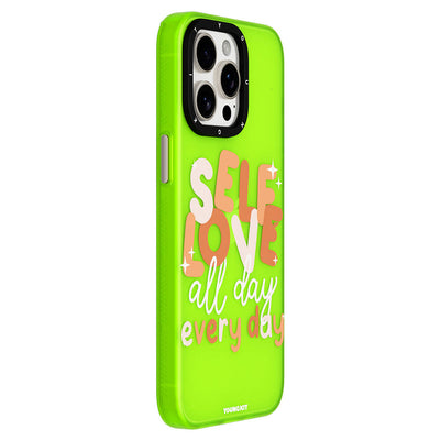 Apple iPhone 15 Plus Kılıf Bethany Green Tasarımlı Youngkit Sweet Language Kapak Gri