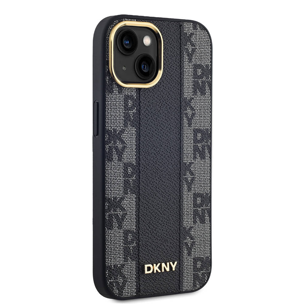 Apple iPhone 15 Plus Kılıf DKNY Orjinal Lisanslı 3D Yazılı Checkered Pattern Kapak