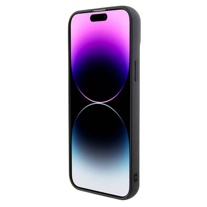 iPhone 15 Plus Kılıf Ferrari Orjinal Lisanslı M-safe Şarj Özellikli Metal Logolu PU Karbon Kılıf