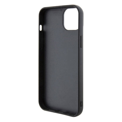 iPhone 15 Plus Kılıf Ferrari Orjinal Lisanslı M-safe Şarj Özellikli Metal Logolu PU Karbon Kılıf