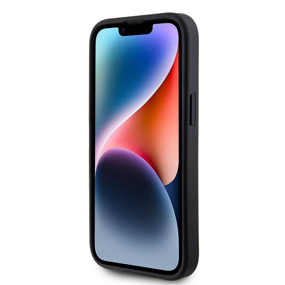 iPhone 15 Plus Kılıf Guess Orjinal Lisanslı 4G Büyük Metal Logolu Glitter Kılıf