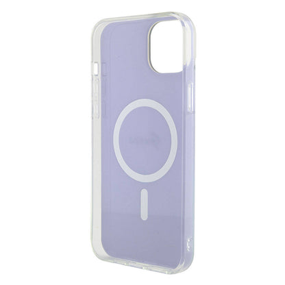 iPhone 15 Plus Kılıf Guess Orjinal Lisanslı M-safe Şarj Özellikli Yazı Logolu Iridescent Kılıf