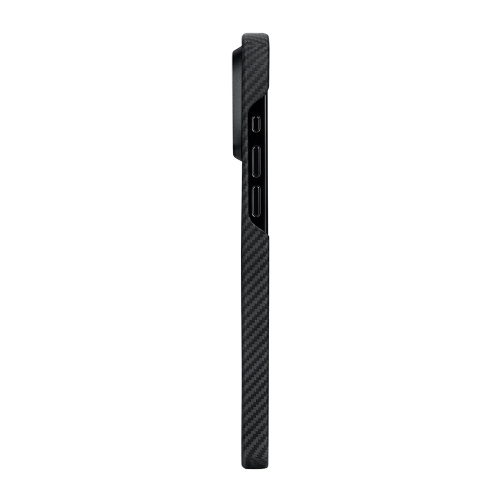 Apple iPhone 15 Plus Kılıf Magsafe Şarj Özellikli 600D Aramid Fiber Pitaka Tactile Woven Orchestra Serisi Overture Kapak Siyah-Yeşil