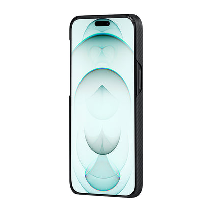 iPhone 15 Plus Kılıf M-safe Şarj Özellikli 600D Aramid Fiber Pitaka Tactile Woven Orchestra Serisi Rhapsody Kılıf