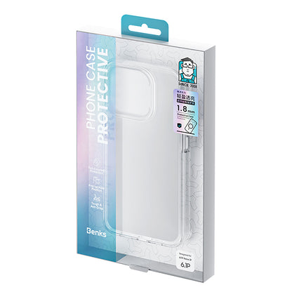 iPhone 15 Plus Kılıf M-safe Şarj Özellikli Benks Crystal Serisi Şeffaf Kılıf