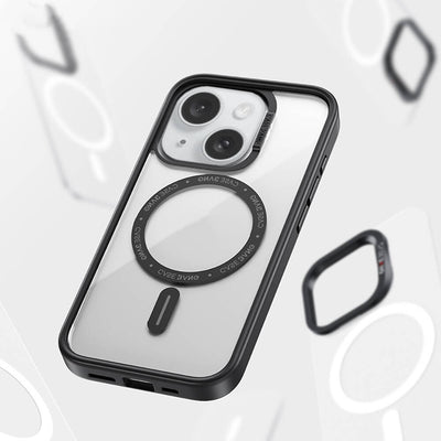 Apple iPhone 15 Plus Kılıf Magsafe Şarj Özellikli Casebang Body Frame Kapak Siyah