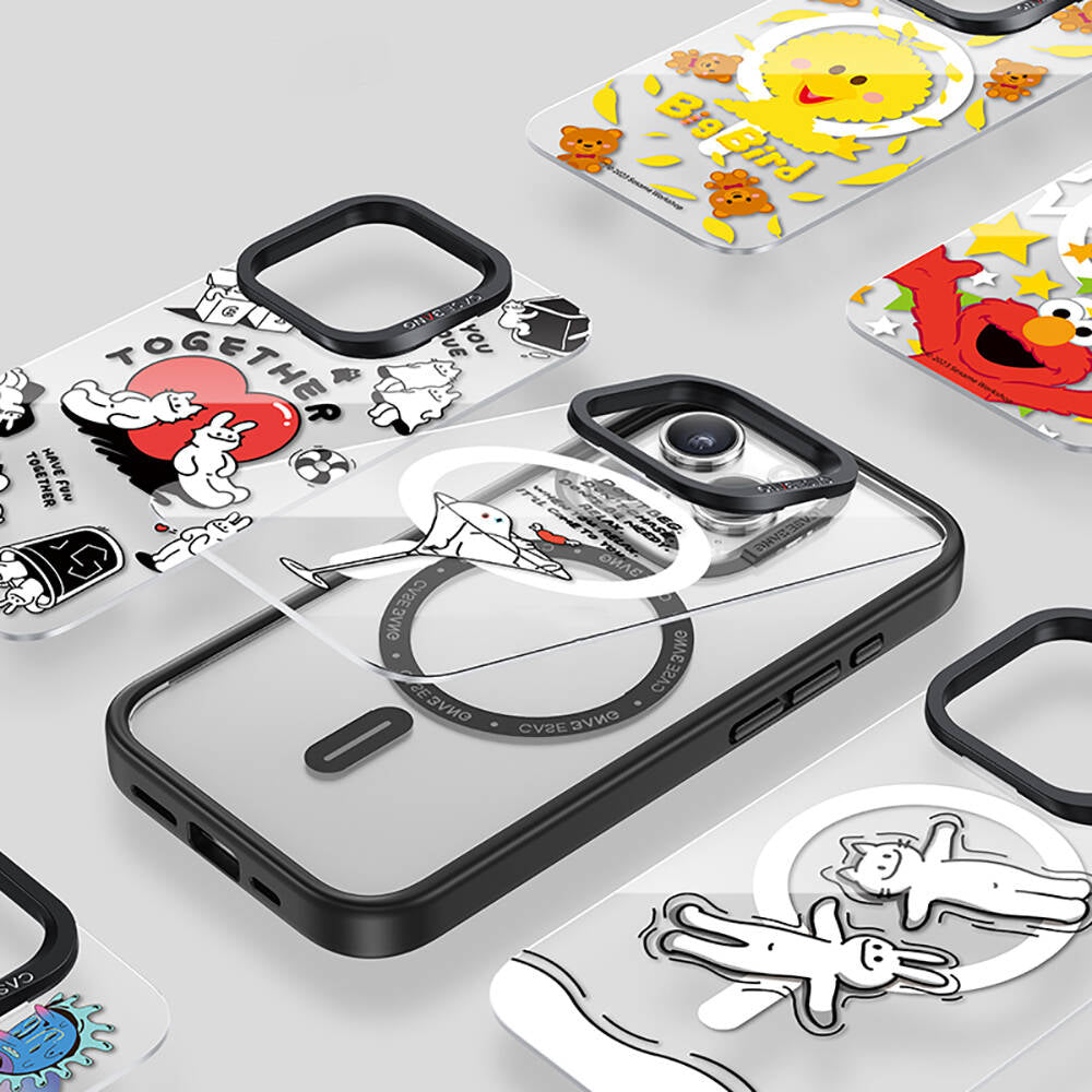 Apple iPhone 15 Plus Kılıf Magsafe Şarj Özellikli Casebang Body Frame Kapak Siyah