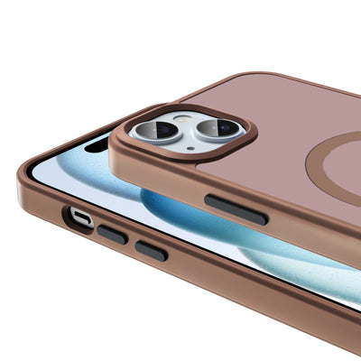 Apple iPhone 15 Plus Kılıf M-safe Şarj Özellikli Mat Arka Yüzey Zore Sio Kapak Lacivert