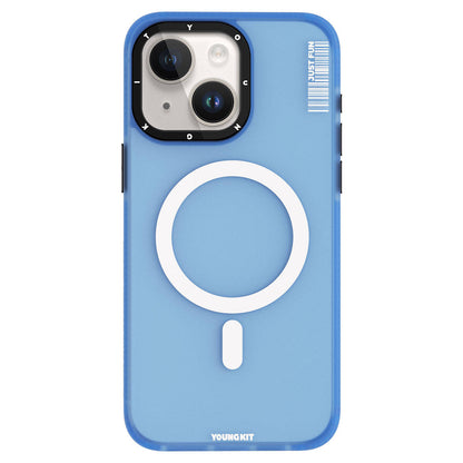 iPhone 15 Plus Kılıf M-safe Şarj Özellikli Youngkit Colored Sand Serisi Kılıf