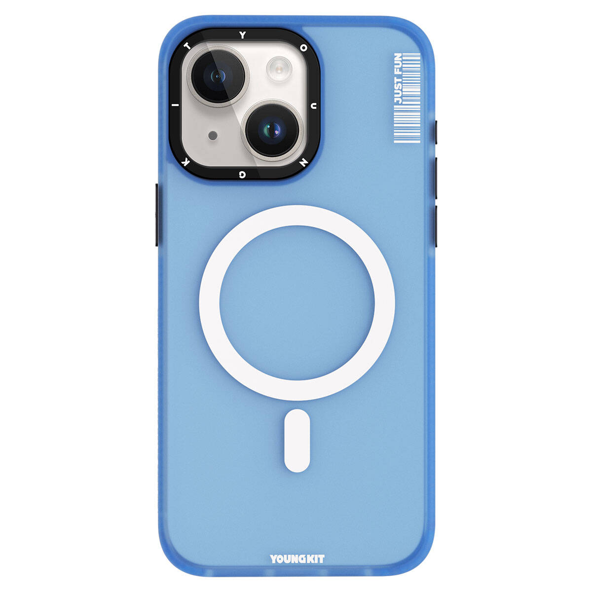 Apple iPhone 15 Plus Kılıf Magsafe Şarj Özellikli Youngkit Colored Sand Serisi Kapak Pembe