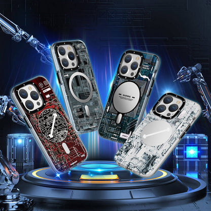 iPhone 15 Plus Kılıf M-safe Şarj Özellikli YoungKit Technology Serisi Kılıf