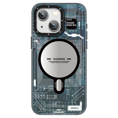 iPhone 15 Plus Kılıf M-safe Şarj Özellikli YoungKit Technology Serisi Kılıf