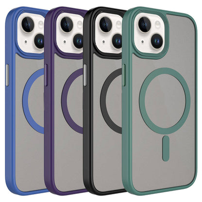 iPhone 15 Plus Kılıf Mat Arka Yüzey Wireless Şarj Özellikli Zore Flet M-safe Kılıf