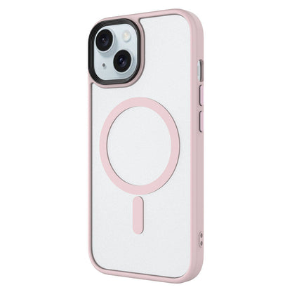 iPhone 15 Plus Kılıf Mat Arka Yüzey Wireless Şarj Özellikli Zore Flet M-safe Kılıf