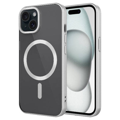 Apple iPhone 15 Plus Kılıf Mat Tasarımlı M-safe Wireless Şarj Özellikli Zore Mat Setro Kapak Sierra Mavi