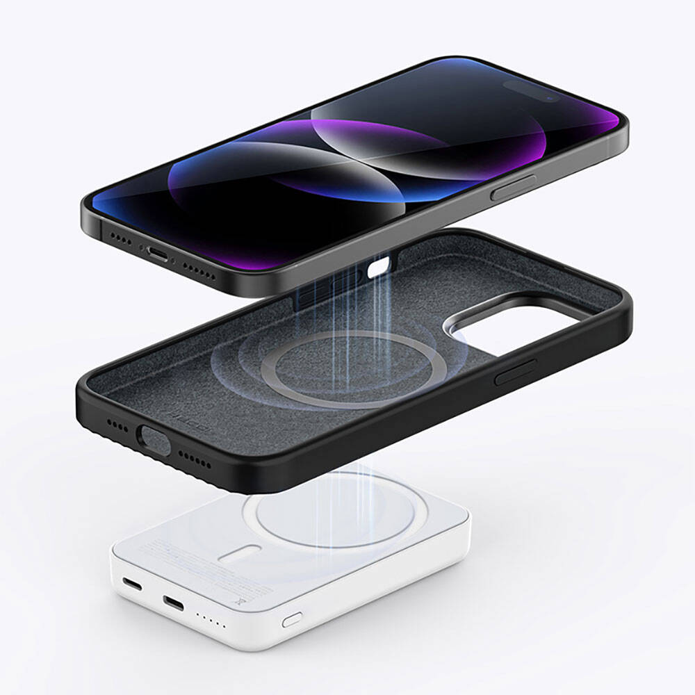 iPhone 15 Plus Kılıf Recci Aurora Serisi M-safe Şarj Özellikli Kılıf