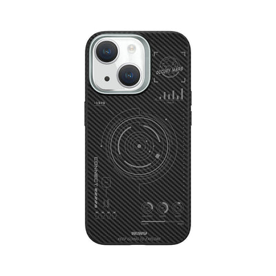 Apple iPhone 15 Plus Kılıf Wiwu HHX-016 Karbon Fiber 600D Mars Kevlar Kapak Siyah
