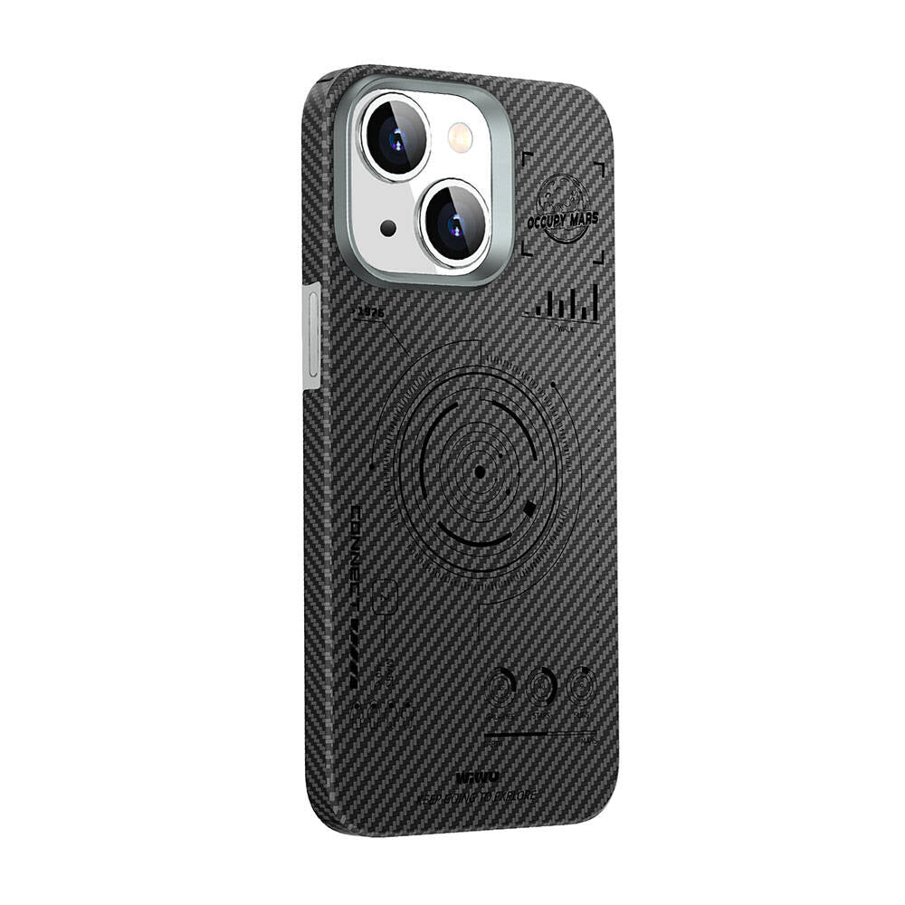 iPhone 15 Plus Kılıf Wiwu HHX-016 Karbon Fiber 600D Mars Kevlar Kılıf