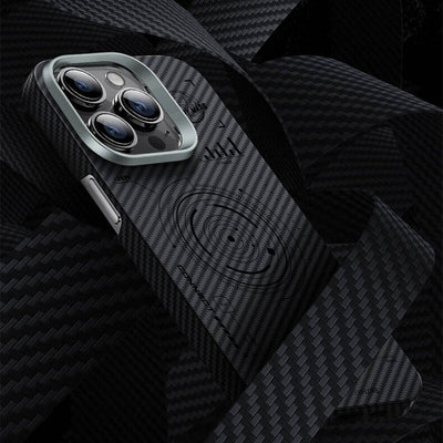 Apple iPhone 15 Plus Kılıf Wiwu KJZ-017 Karbon Fiber 600D Explore Kevlar Kapak Siyah