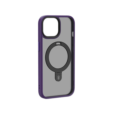 iPhone 15 Plus Kılıf Wiwu ZMM-010 M-safe Şarj Özellikli Mat Arka Yüzey Standlı Kılıf