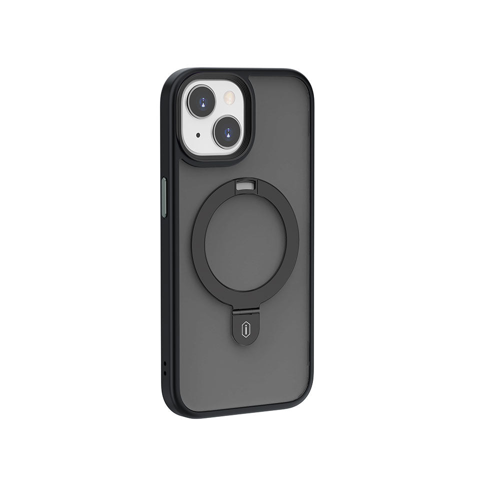 iPhone 15 Plus Kılıf Wiwu ZMM-010 M-safe Şarj Özellikli Mat Arka Yüzey Standlı Kılıf