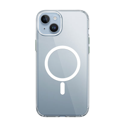 iPhone 15 Plus Kılıf Wiwu ZYS-013 M-safe Şarj Özellikli Renkli Kamera Çerçeveli Şeffaf Jelly Kılıf