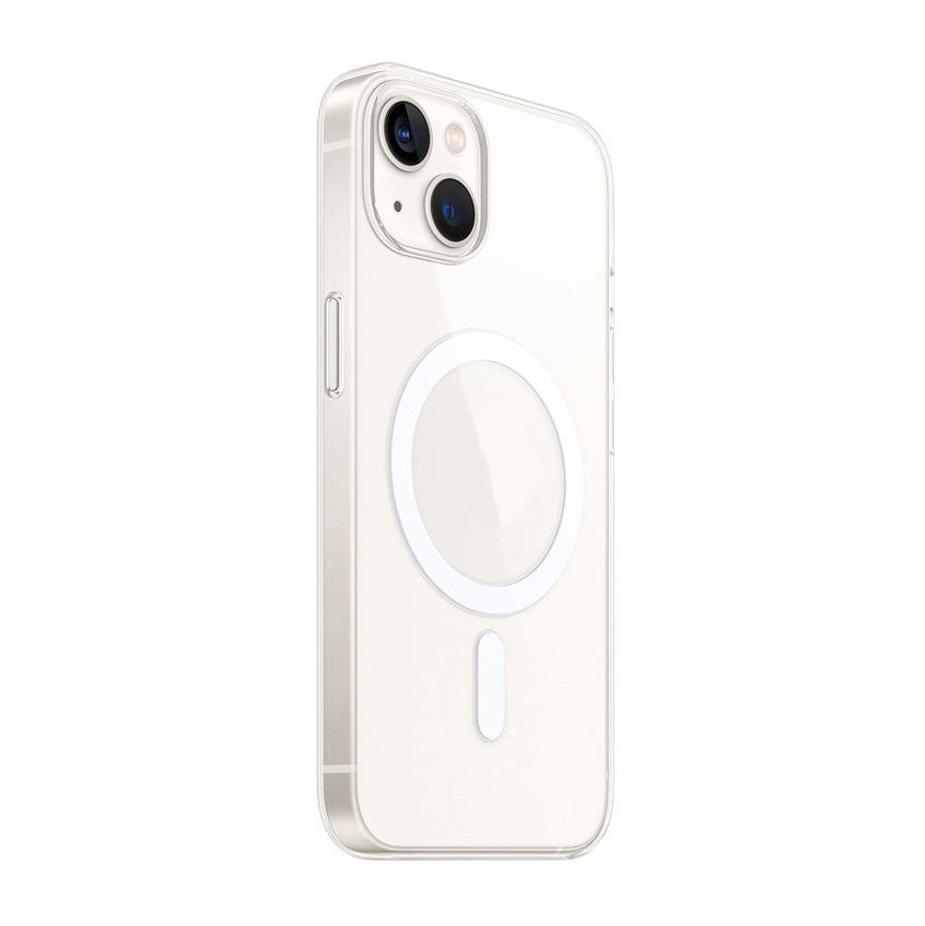 Apple iPhone 15 Plus Kılıf Zore Magsafe Şarj Özellikli Şeffaf Tek Kamera Çerçeveli Porto Kapak Renksiz