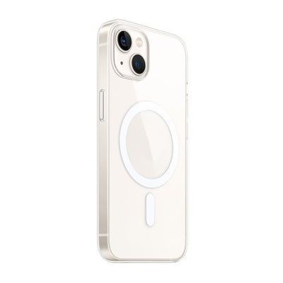 Apple iPhone 15 Plus Kılıf Zore Magsafe Şarj Özellikli Şeffaf Tek Kamera Çerçeveli Porto Kapak Renksiz