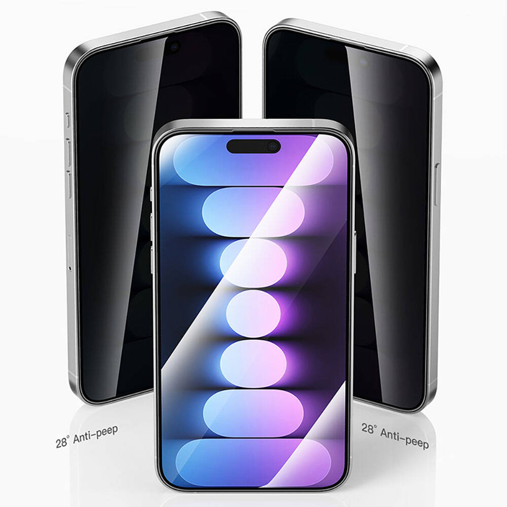 iPhone 15 Plus Recci RSP-A18AP Privacy Temperli Cam Ekran Koruyucu