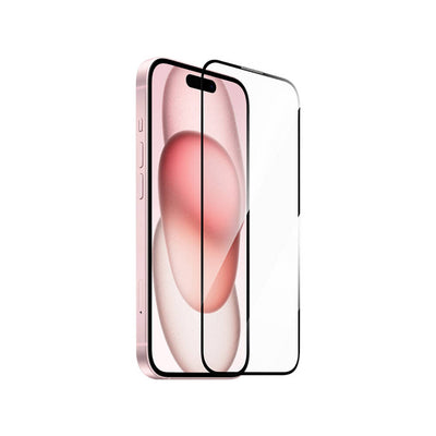 Apple iPhone 15 Plus Wiwu GT-014 Polimer Oleofobik Kaplama Şeffaf Pürüzsüz Temperli Cam Ekran Koruyucu 25'li Paket Siyah