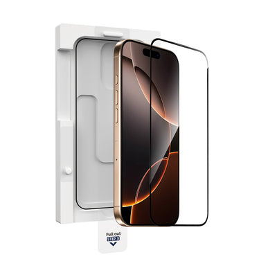 Apple iPhone 15 Plus Wiwu GT-020 Titan Guard Serisi Şok Emici Hibrit Polimer HD Şeffaf Ekran Koruyucu Film + Kolay Uygulama Aparatı Siyah