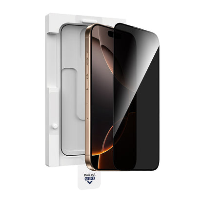 iPhone 15 Plus Wiwu GT-021 Titan Guard Serisi Şok Emici Hibrit Polimer Privacy Ekran Koruyucu Film + Kolay Uygulama Aparatı