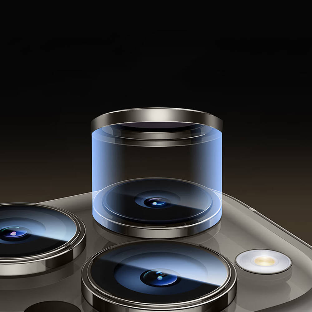 Apple iPhone 15 Plus Wiwu LG-004 PVD Lens Guard Metal Kamera Lens Koruyucu Yeşil