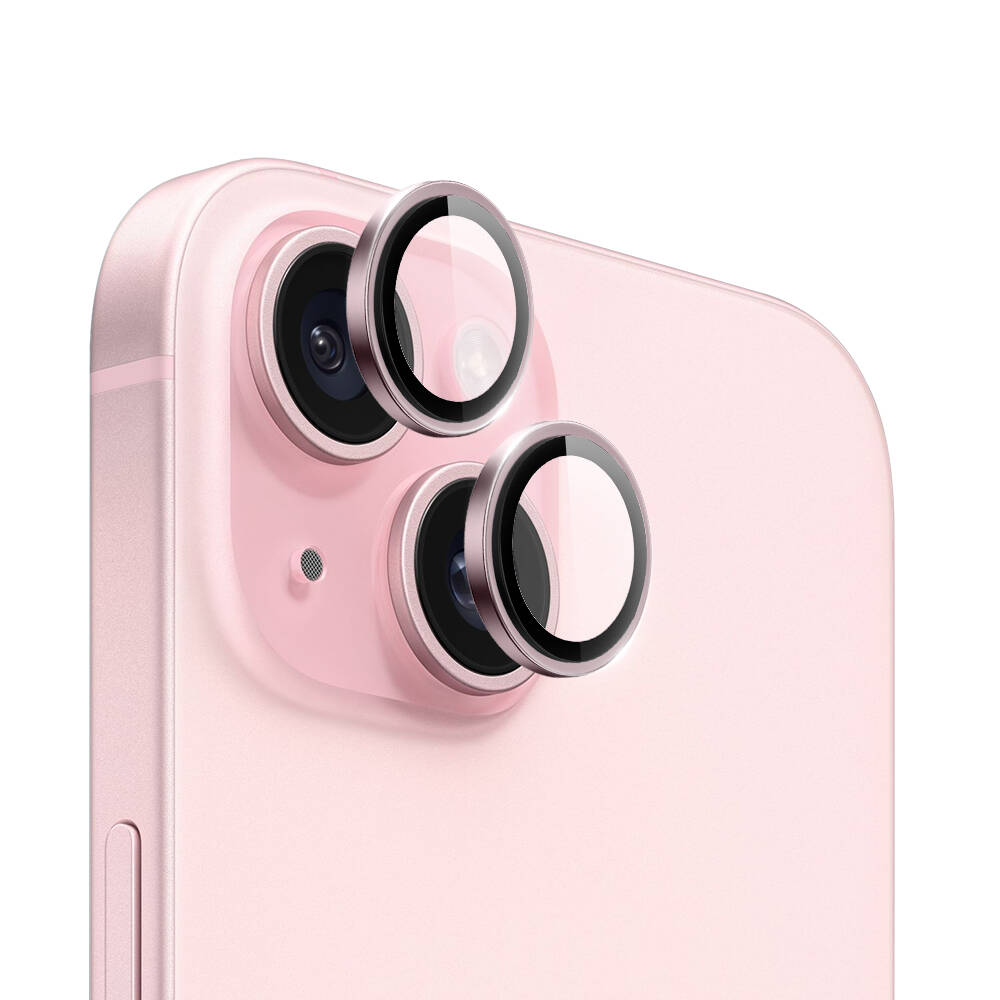 Apple iPhone 15 Plus Wiwu LG-004 PVD Lens Guard Metal Kamera Lens Koruyucu Pembe