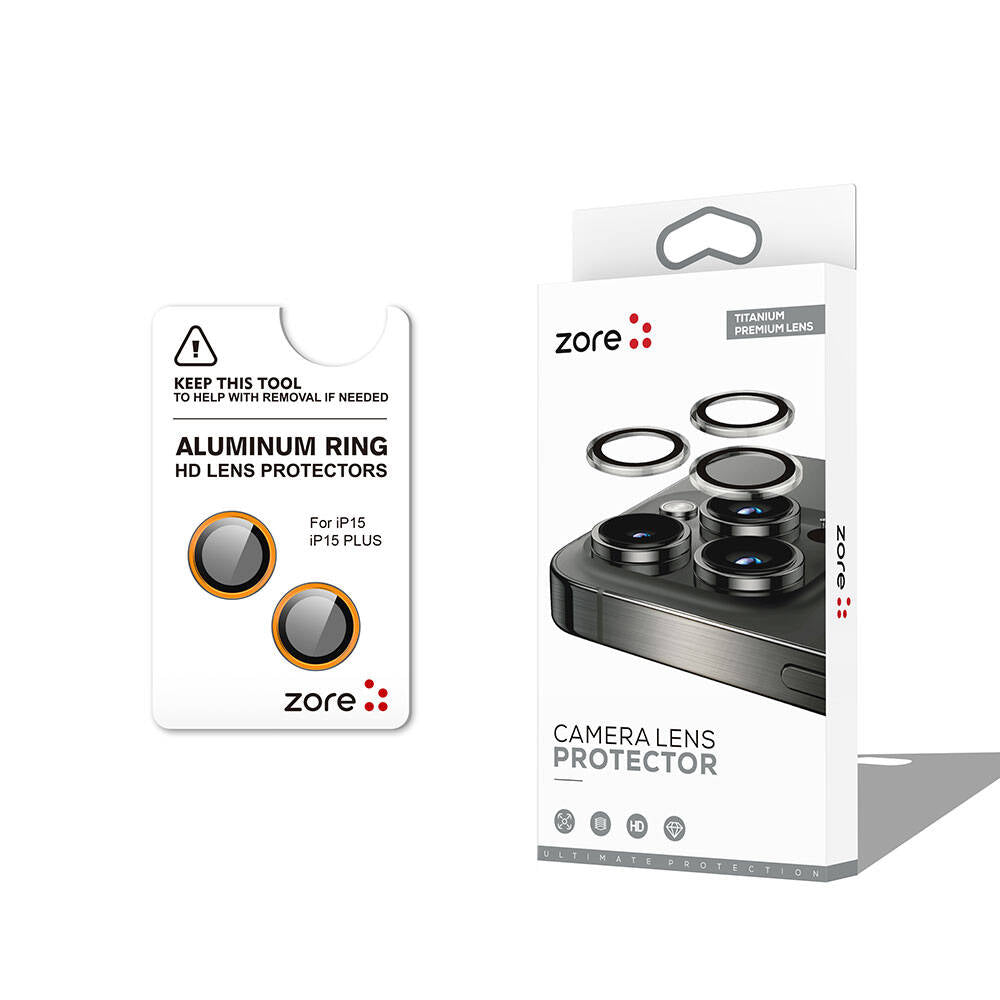 iPhone 15 Plus Zore CL-12 Premium Safir Parmak İzi Bırakmayan Anti-Reflective Kamera Lens Koruyucu