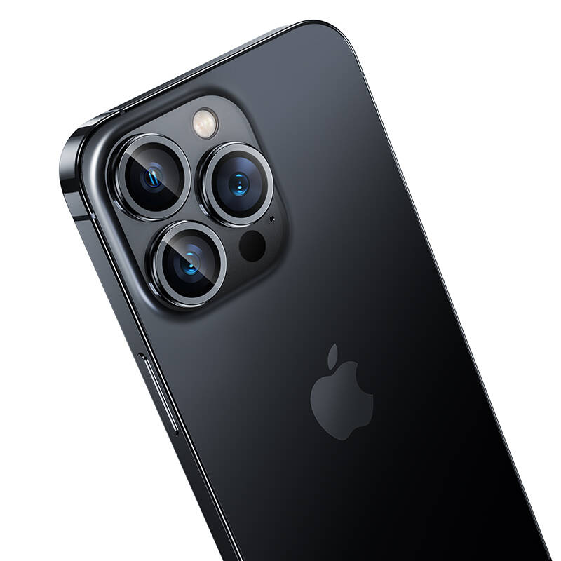 Apple iPhone 15 Pro Benks DR Safir Kamera Lens Koruyucu Gri