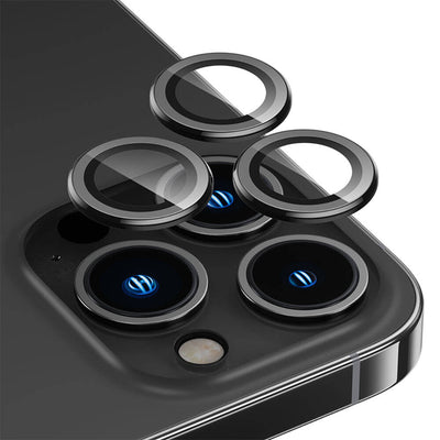 Apple iPhone 15 Pro Benks DR Safir Kamera Lens Koruyucu Gri