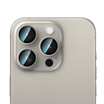 Apple iPhone 15 Pro Max CaseWorld Alloy Serisi Oleofobik Anti Reflective Kamera Lens Koruyucu Gümüş