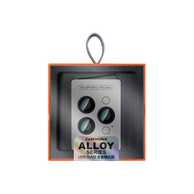 Apple iPhone 15 Pro CaseWorld Alloy Serisi Oleofobik Anti Reflective Kamera Lens Koruyucu Gümüş