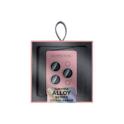 iPhone 15 Pro CaseWorld Alloy Sparkling Diamond Serisi Taşlı Lens Koruyucu