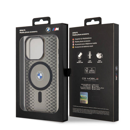 iPhone 15 Pro Kılıf BMW M-safe Şarj Özellikli Transparan IML Signature Orjinal Lisanslı Kılıf