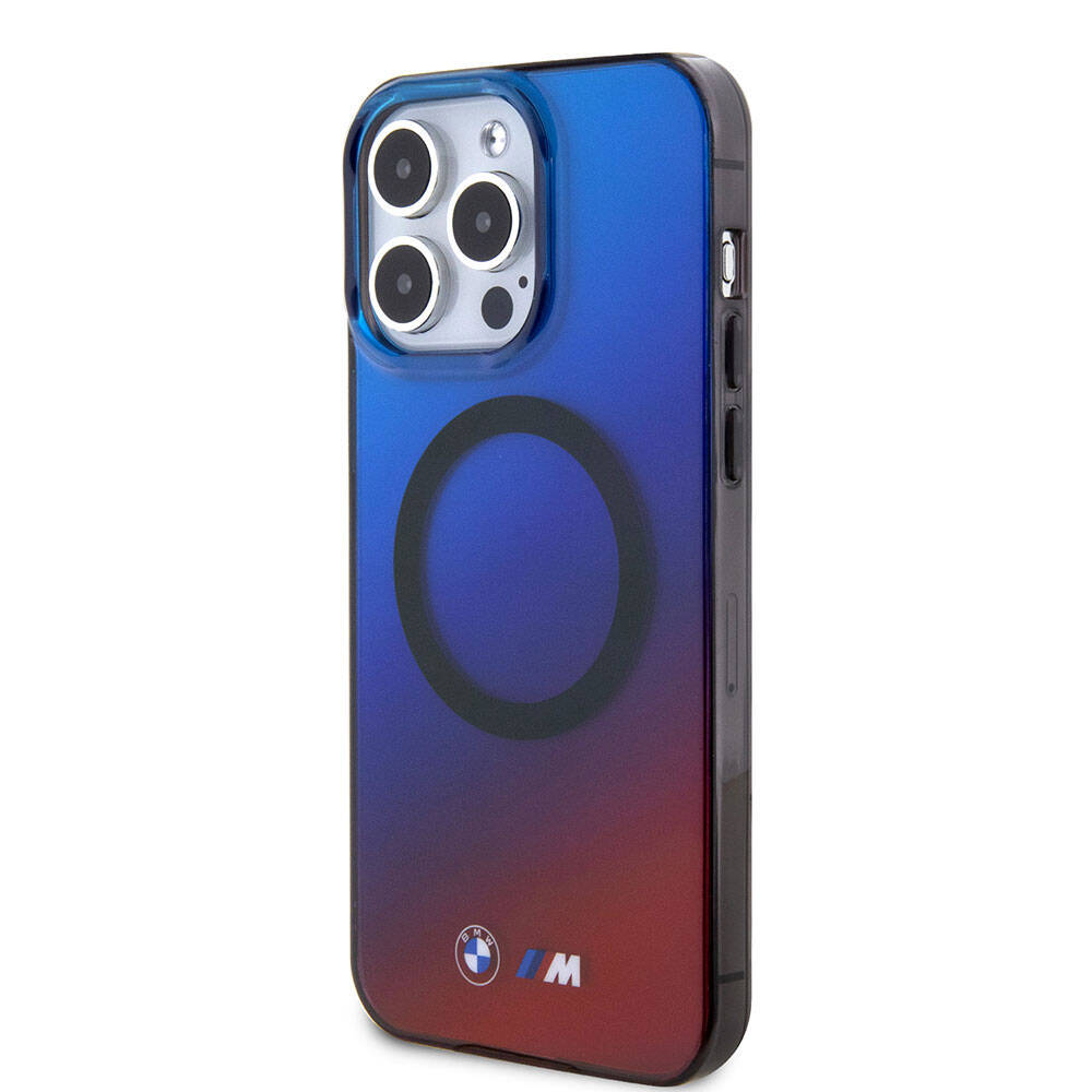 iPhone 15 Pro Kılıf BMW M-safe Şarj Özellikli Transparan Renk Geçişli Dizayn Orjinal Lisanslı Kılıf
