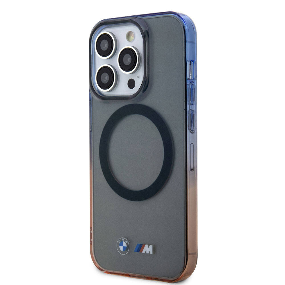 iPhone 15 Pro Kılıf BMW M-safe Şarj Özellikli Transparan Renkli Çerçeveli Orjinal Lisanslı Kılıf