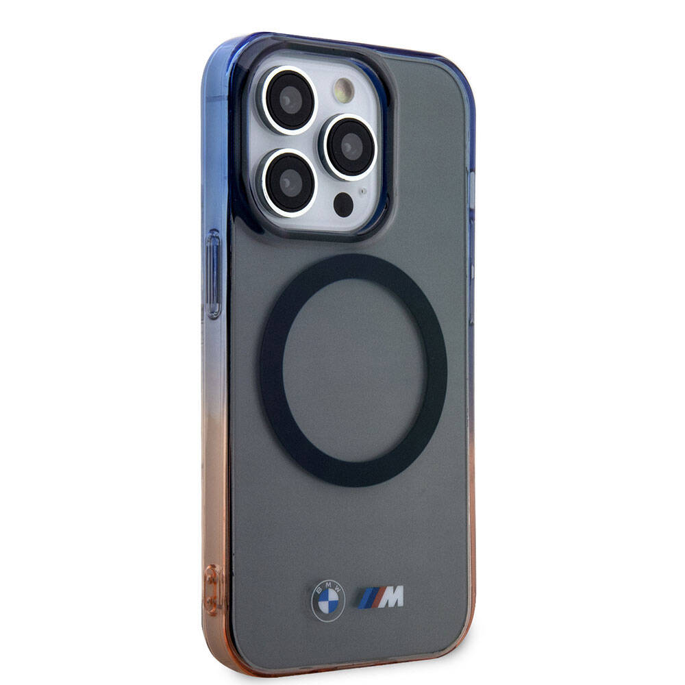 iPhone 15 Pro Kılıf BMW M-safe Şarj Özellikli Transparan Renkli Çerçeveli Orjinal Lisanslı Kılıf