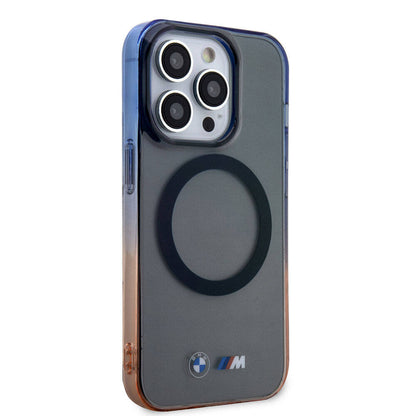 iPhone 15 Pro Kılıf BMW M-safe Şarj Özellikli Transparan Renkli Çerçeveli Orjinal Lisanslı Kılıf