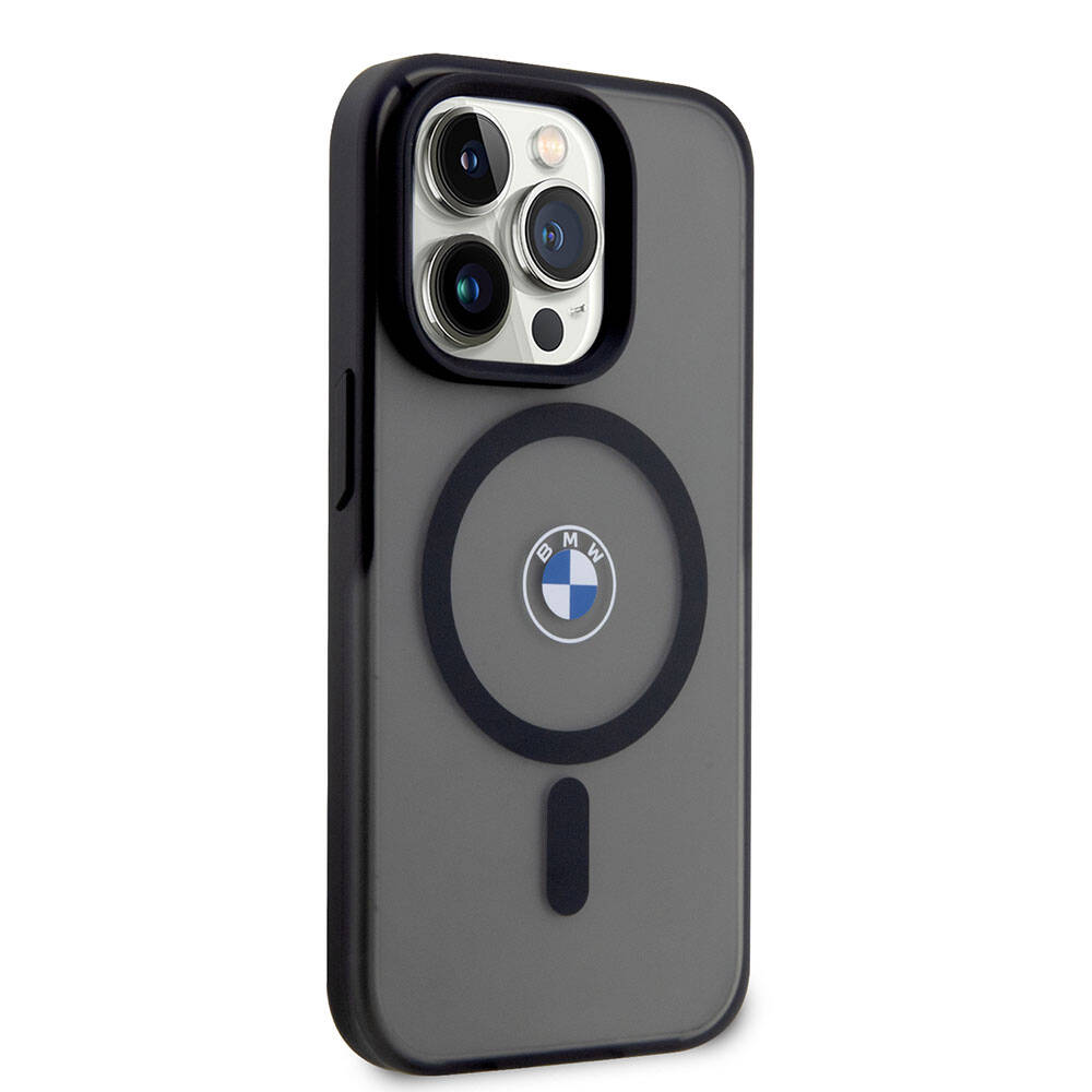iPhone 15 Pro Kılıf BMW Orjinal Lisanslı M-safe Şarj Özellikli IML Baskı Logolu Buzlu Mat Kılıf