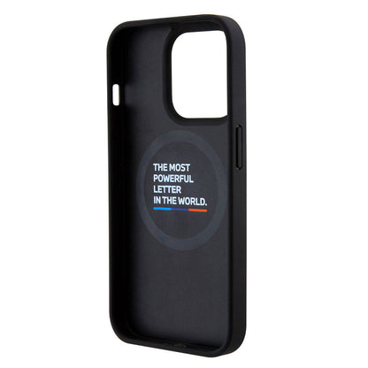 iPhone 15 Pro Kılıf BMW Orjinal Lisanslı M-safe Şarj Özellikli M Logolu PU Karbon Kılıf