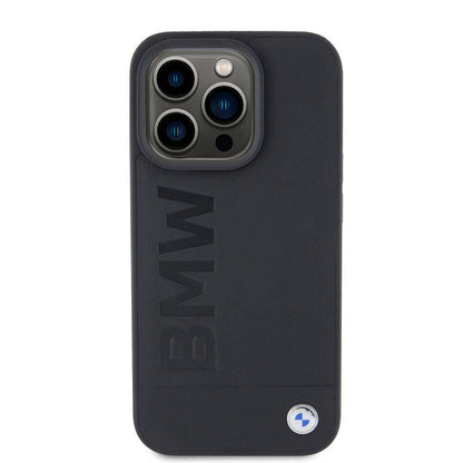 iPhone 15 Pro Kılıf BMW Orjinal Lisanslı M-safe Şarj Özellikli Sıcak Damga Logolu Deri Kılıf