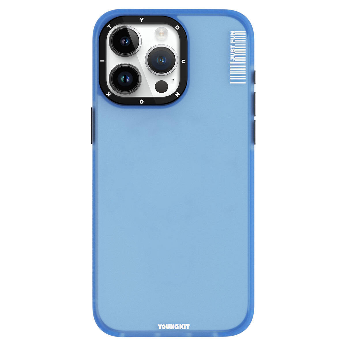 Apple iPhone 15 Pro Kılıf Buzlu Mat Tasarım Youngkit Colored Sand Serisi Kapak Mavi